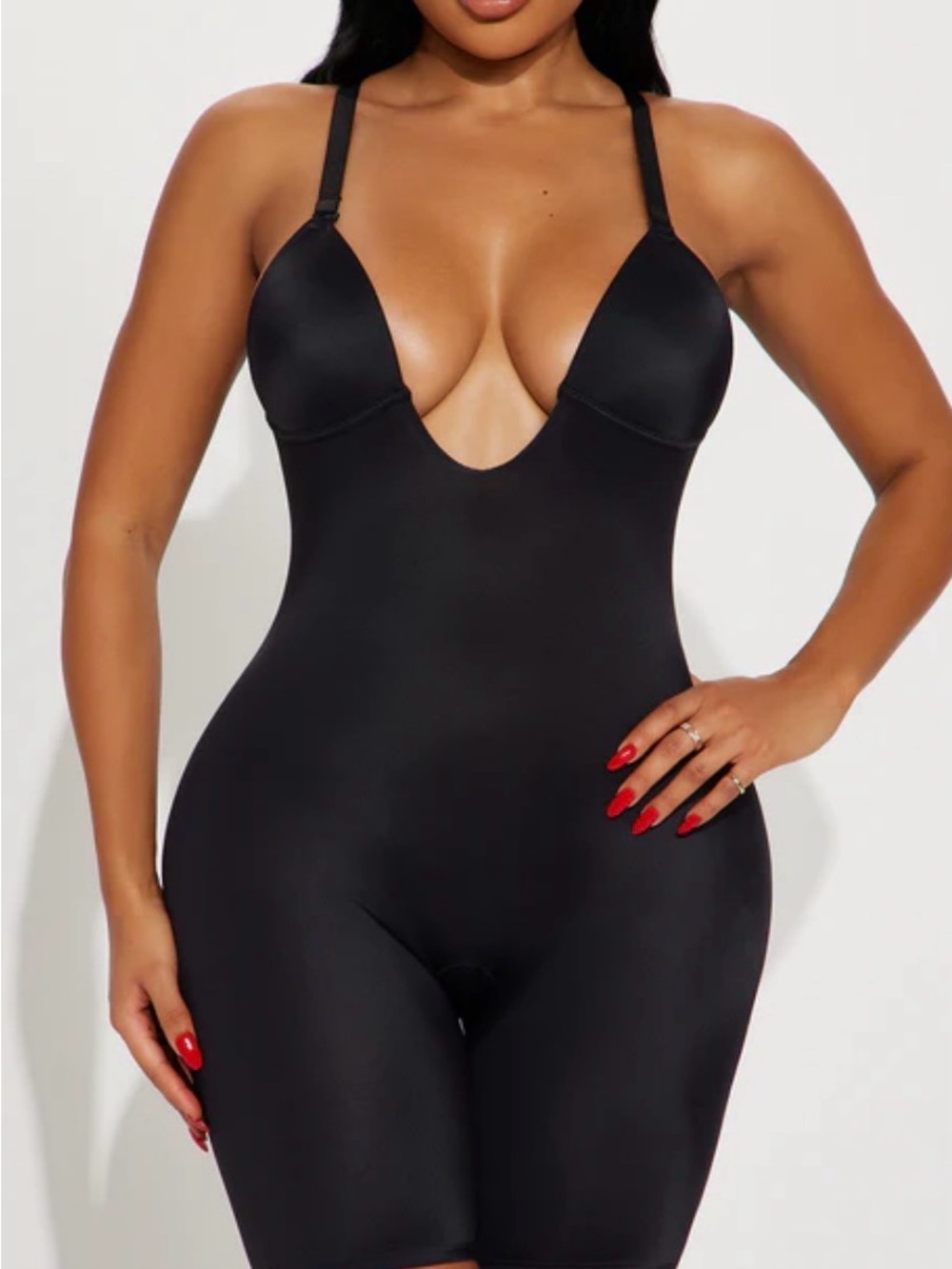 Fashion Nova Black Sculpting Bodysuit
